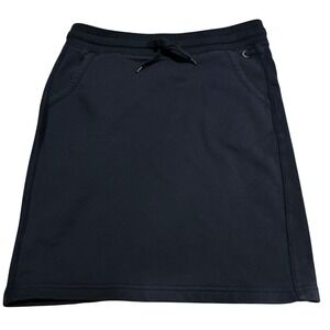 Zyia Active Navy Blue French Terry Drawstring Athletic Skirt Pockets (B23)